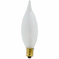 Globe Electric 15W Westpointe Frosted Chandelier Flame Tip Light Bulb, 2PK 706695